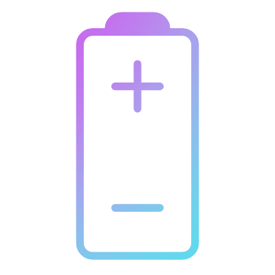 Battery Plus Minus, Animated Icon, Gradient