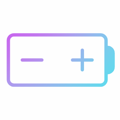 Battery Plus Minus, Animated Icon, Gradient