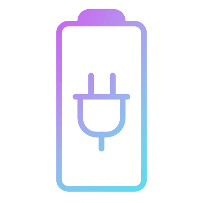 Battery Plug, Animated Icon, Gradient