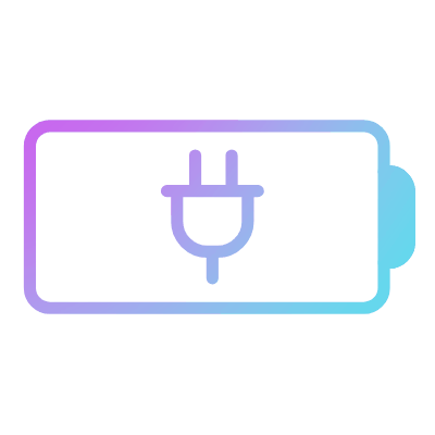Battery Plug, Animated Icon, Gradient