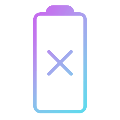 Battery Cross, Animated Icon, Gradient