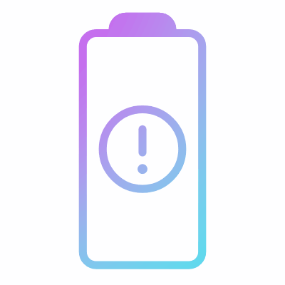 Battery Warning, Animated Icon, Gradient