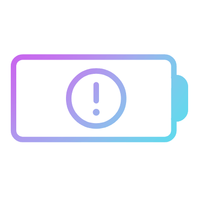 Battery Warning, Animated Icon, Gradient