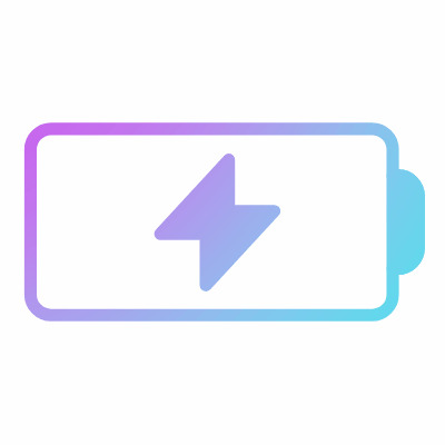 Battery Bolt, Animated Icon, Gradient