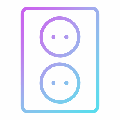 Outlet Double Type C, Animated Icon, Gradient