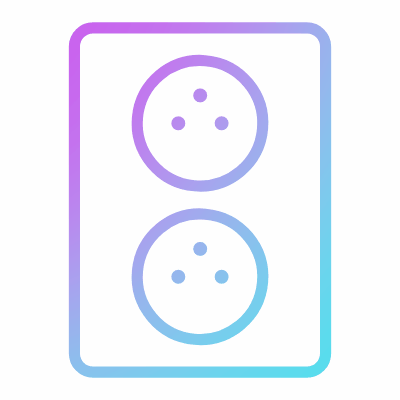 Outlet Double Type E, Animated Icon, Gradient