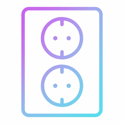 Outlet Double Type F, Animated Icon, Gradient