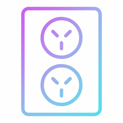 Outlet Double Type H, Animated Icon, Gradient