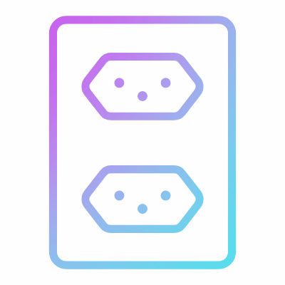 Outlet Double Type J, Animated Icon, Gradient