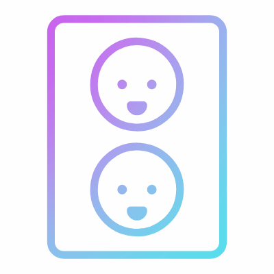 Outlet Double Type K, Animated Icon, Gradient