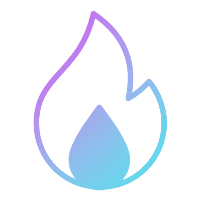Flame, Animated Icon, Gradient