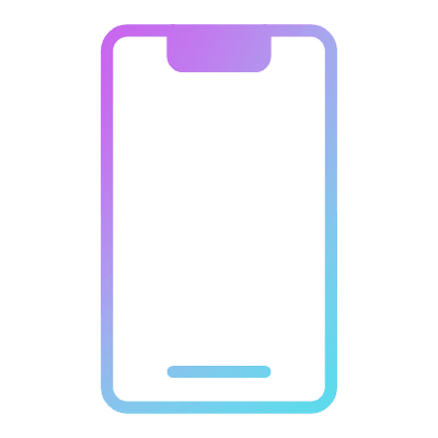 Smartphone Notch, Animated Icon, Gradient