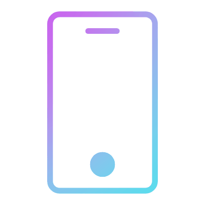 Smartphone Button, Animated Icon, Gradient