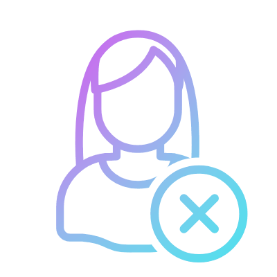 Woman Error, Animated Icon, Gradient