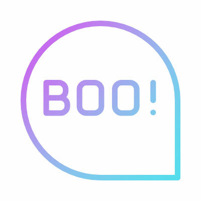 Chat Boo, Animated Icon, Gradient