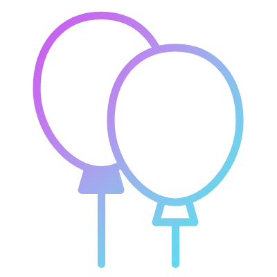 Balloons, Animated Icon, Gradient