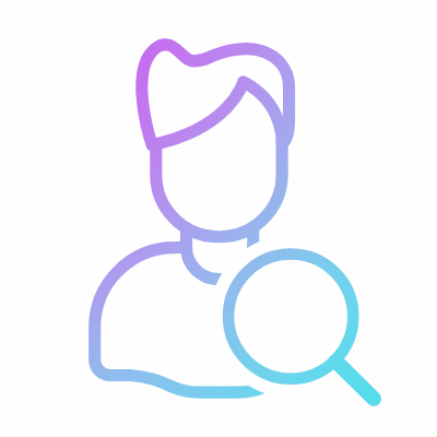 Man Search, Animated Icon, Gradient