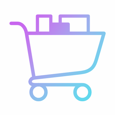 Cart Full, Animated Icon, Gradient