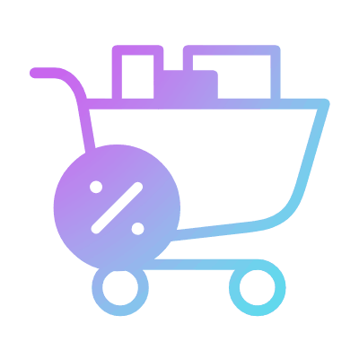Cart Sale, Animated Icon, Gradient