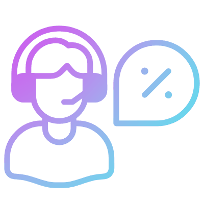 Man Telemarketer, Animated Icon, Gradient