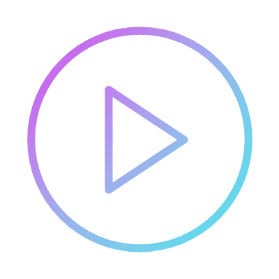 Play Circle, Animated Icon, Gradient