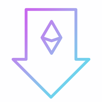 ETH Decrease, Animated Icon, Gradient