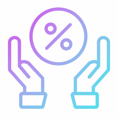 Hands Open Sale, Animated Icon, Gradient