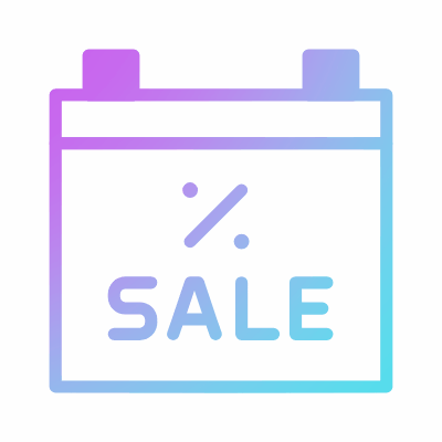 Calendar Sale, Animated Icon, Gradient