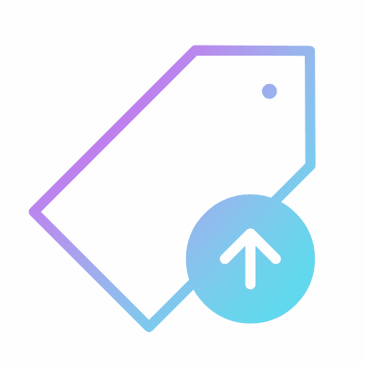 Price Up, Animated Icon, Gradient