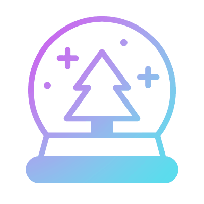 Snow Globe, Animated Icon, Gradient