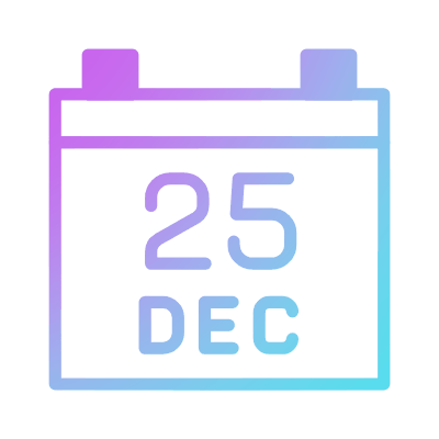 Dec 25, Animated Icon, Gradient