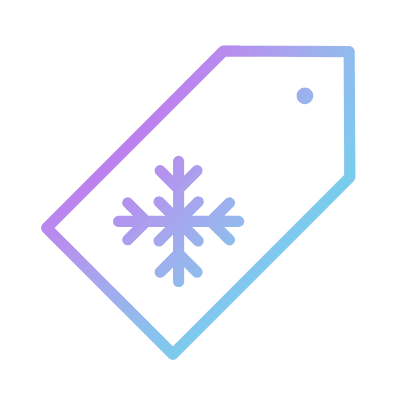 Snowflake Sale, Animated Icon, Gradient
