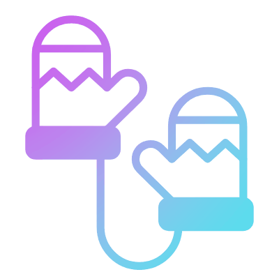 Winter Gloves, Animated Icon, Gradient