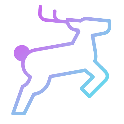 Reindeer, Animated Icon, Gradient