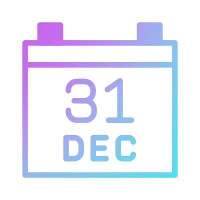 Dec 31st, Animated Icon, Gradient