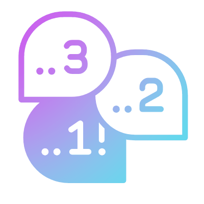 Counting Down, Animated Icon, Gradient