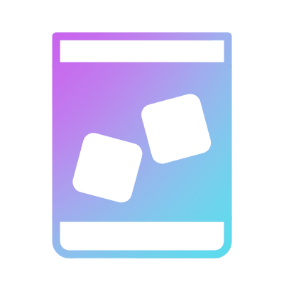 Rocks Glass, Animated Icon, Gradient