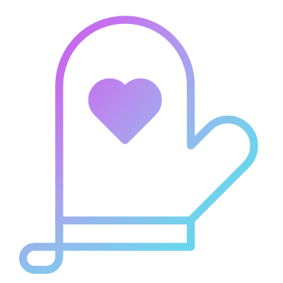 Oven Mitt, Animated Icon, Gradient