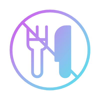 Cutlery Ban, Animated Icon, Gradient