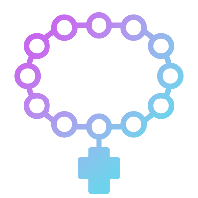 Rosary, Animated Icon, Gradient