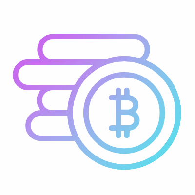BTC Coins, Animated Icon, Gradient