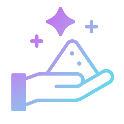 Hand powder Gulal, Animated Icon, Gradient