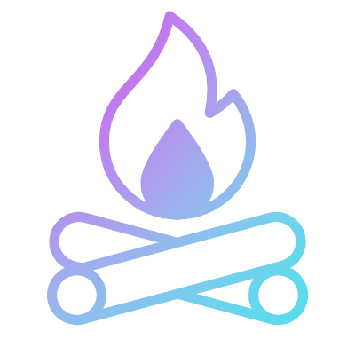 Bonfire, Animated Icon, Gradient