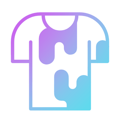 Tshirt Holi, Animated Icon, Gradient