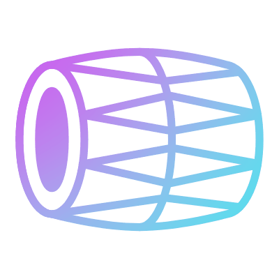 Drum Dholak, Animated Icon, Gradient
