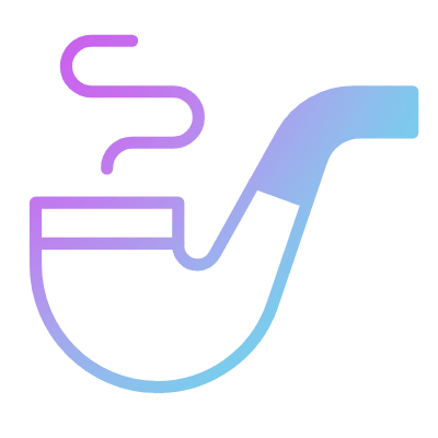 Smoking Pipe, Animated Icon, Gradient