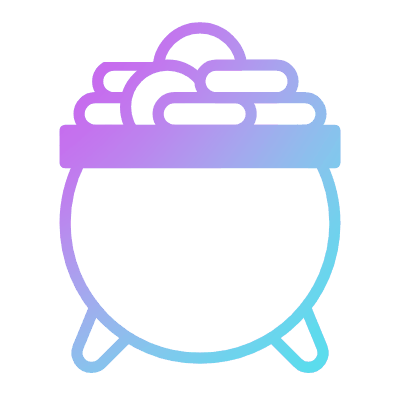 Pot Gold, Animated Icon, Gradient