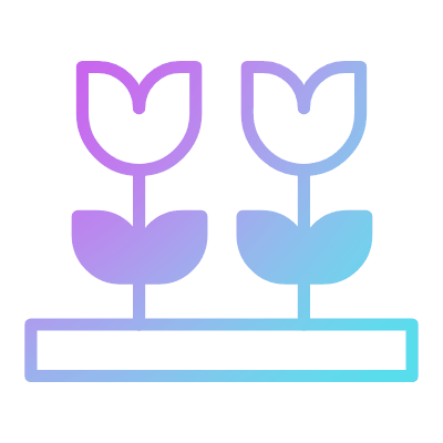 Tulips, Animated Icon, Gradient