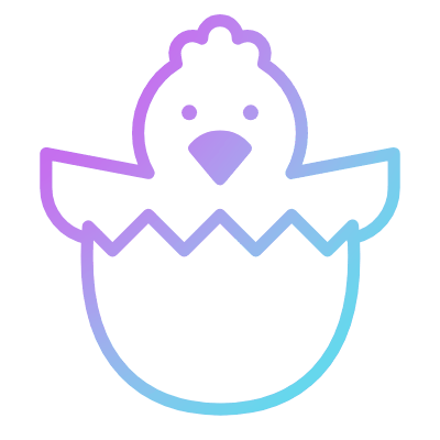 Chick, Animated Icon, Gradient