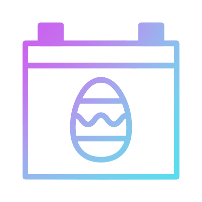 Easter, Animated Icon, Gradient